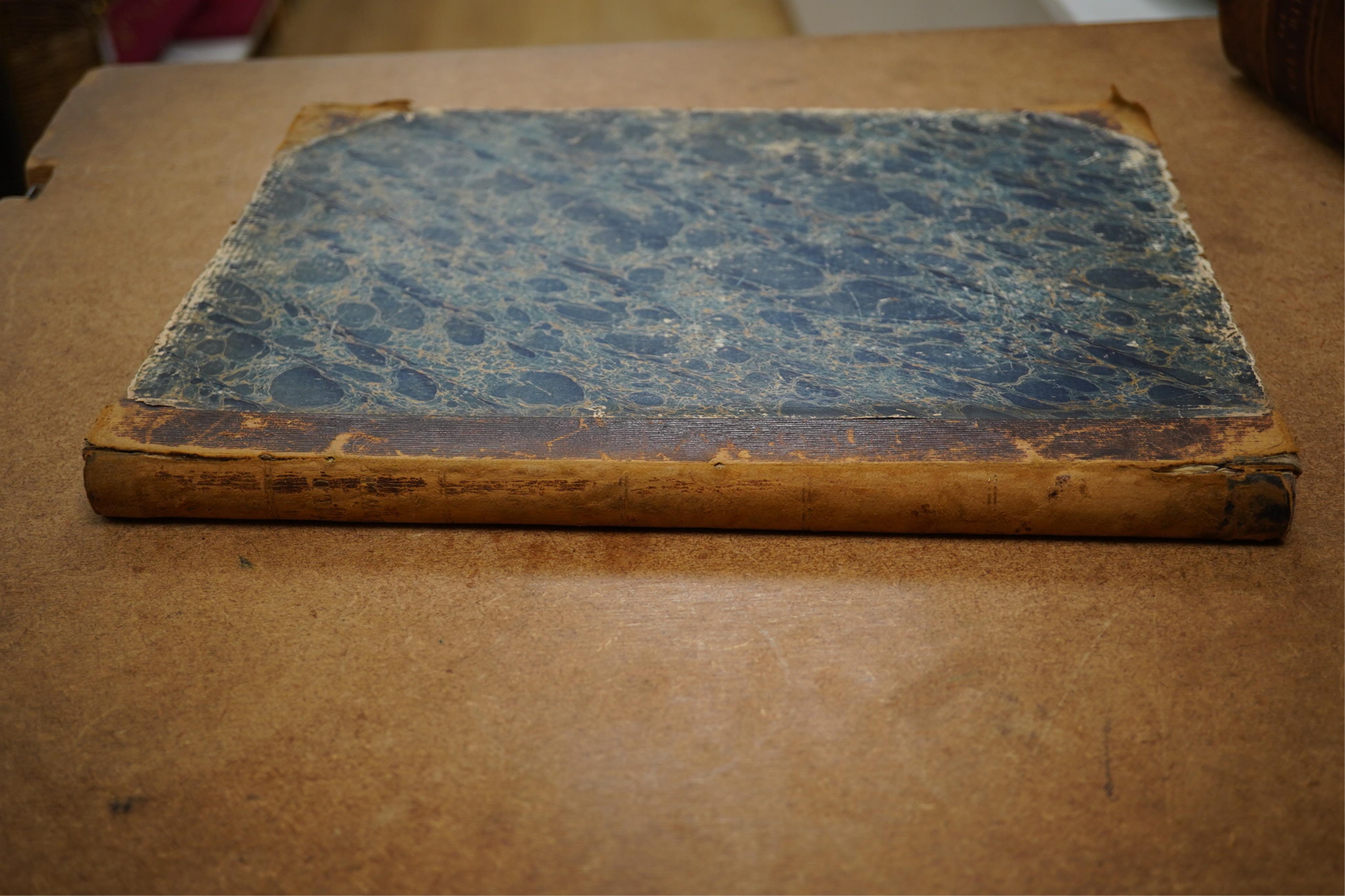 [BIBLE] The Holy Family Bible ... with concise explanatory notes ... by The Rev. Alexander Fortestcu. 3rd edition, 2 vols (in one). engraved plates, old mottled calf, panelled spine and red label, cover bosses and with c